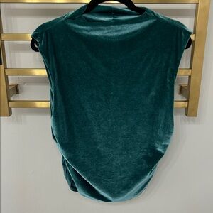 a new day Teal Velvet Blouse
